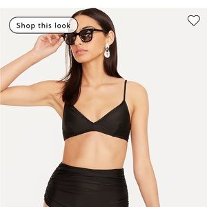 Jcrew best selling French bikini top in small with removable padding